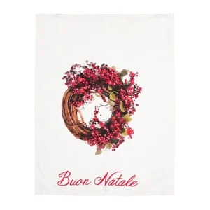 Super Prezzo Canovaccio lino 50x68 cm, ghirlanda buon natale