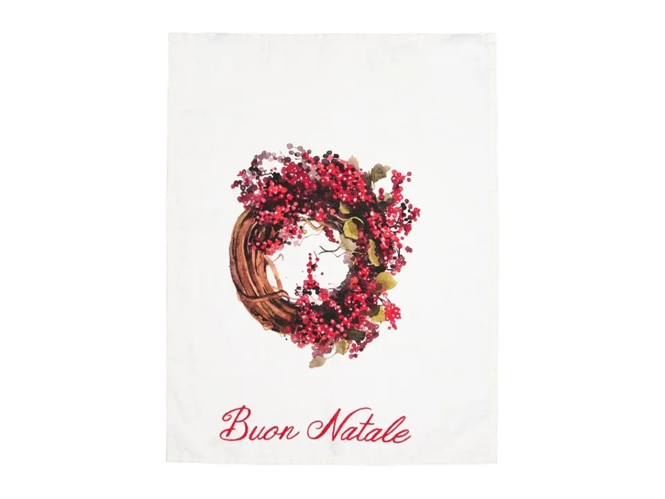 Super Prezzo Canovaccio lino 50x68 cm, ghirlanda buon natale