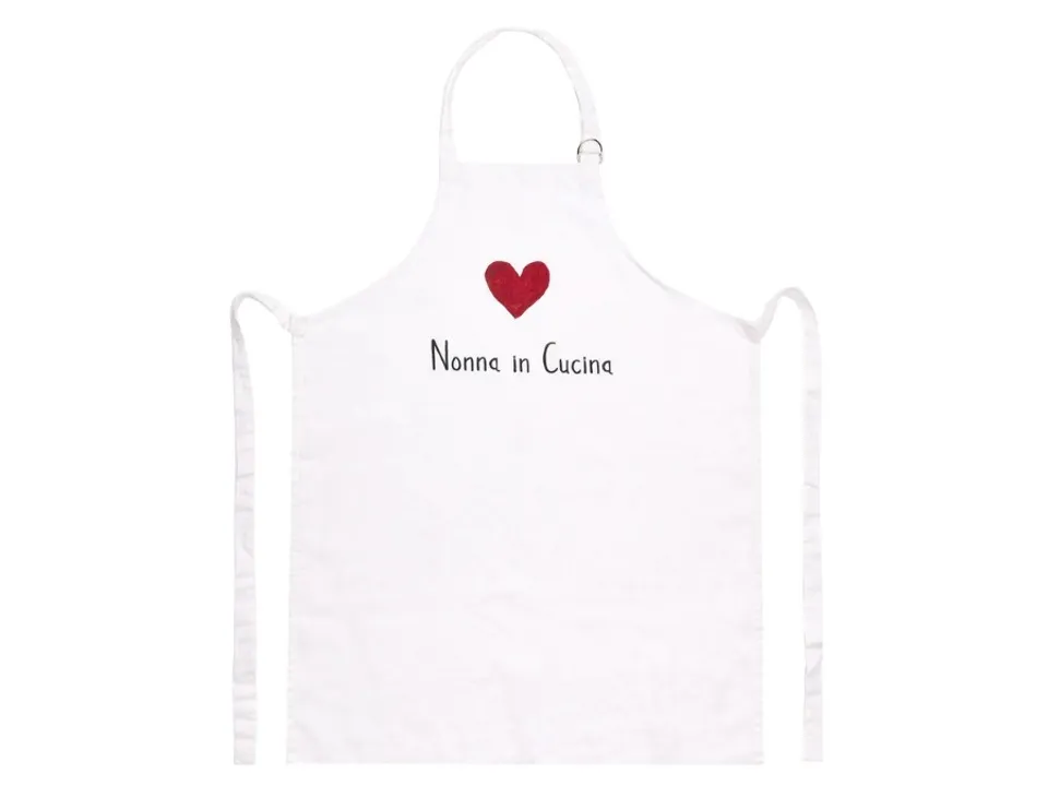 Sconto Grembiule lino 70x85 cm, bianco nonna in cucina