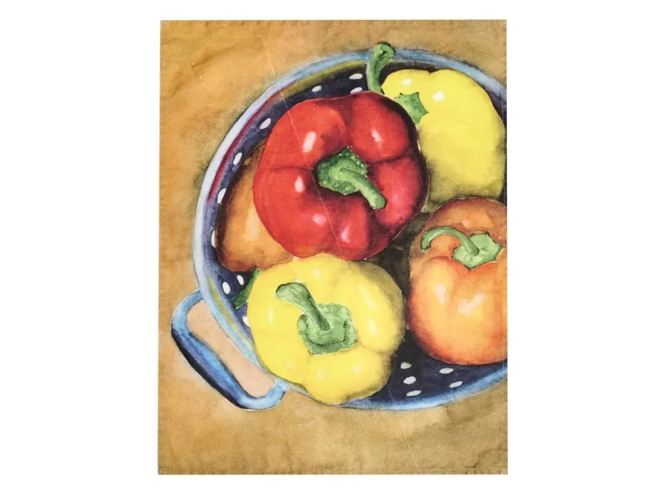 Canovaccio lino 50x68 cm, peperoni Prezzo Scontato