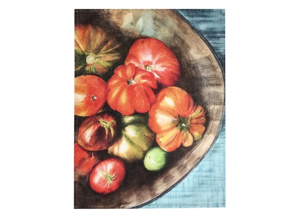 Canovaccio lino 50x68 cm, pomodori Sconto