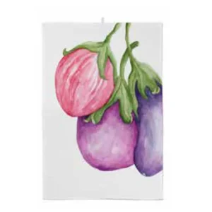 Canovaccio lino 50x68 cm, bianco melanzane Subito Disponibile