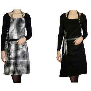 Promozione Reversible, grembiule reversibile nero/pied de poule