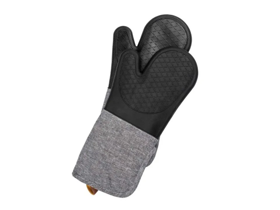 Offerta Del Giorno Guanti da forno silicone ada black, 2 pezzi palmi in silicone