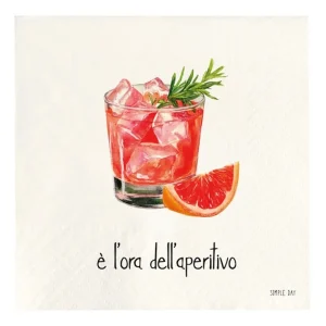 Economico Set 20 tovaglioli in carta e‘ l‘ora dell‘aperitivo