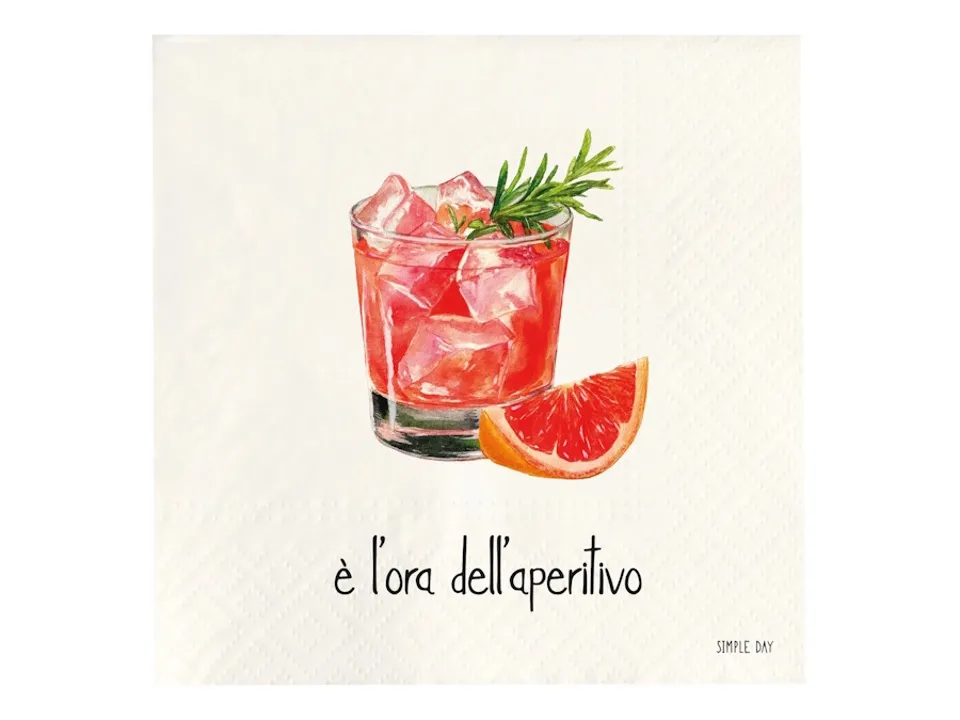 Economico Set 20 tovaglioli in carta e‘ l‘ora dell‘aperitivo