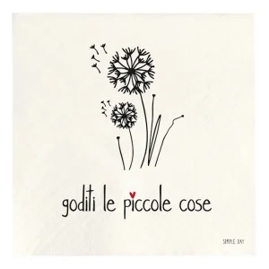Set 20 tovaglioli in carta goditi le piccole cose Soddisfatti O Rimborsati