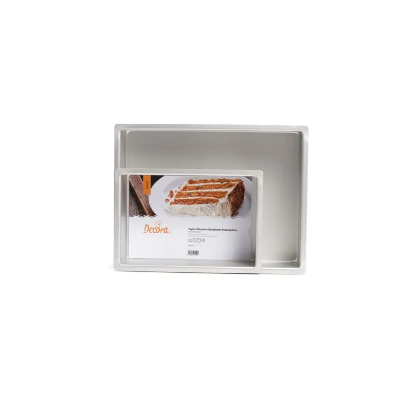Pagamento Sicuro Decora - Teglia Rettangolare Professionale in Alluminio Anodizzato 30x40xh7,5 cm