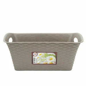Vendita Finale Lega - Cestino in Plastica Finto Rattan 30 cm