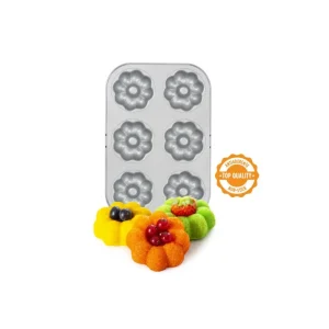 Decora - Stampo Ciambelle Fiorellino in Alluminio Anodizzato 6 posti Prezzo Scontato