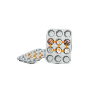 Decora - Teglia in Alluminio Anodizzato 12 Muffin Direttamente Dal Produttore