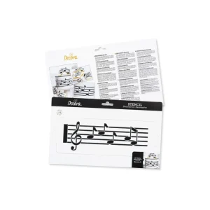Spedizione Espresso Decora - Stencil per Torte Spartito 30 Cm