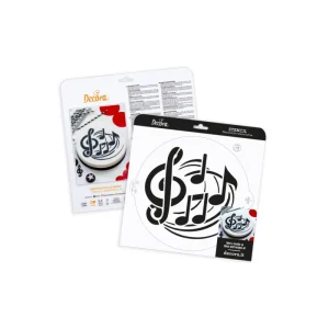 Decora - Stencil per Torte Note Musicali 25 Cm Bestseller