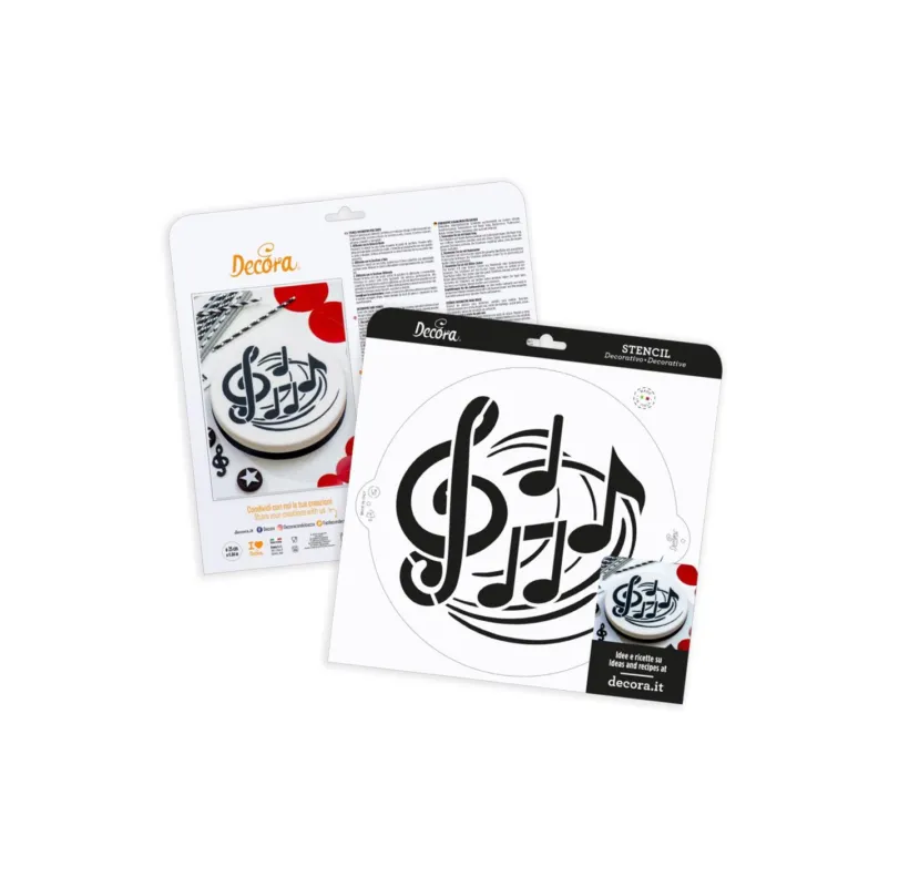 Decora - Stencil per Torte Note Musicali 25 Cm Bestseller