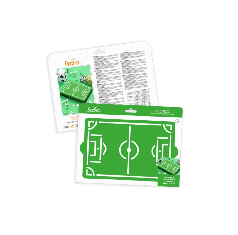 Scelto Dai Clienti Decora - Stencil per Torte Campo di Calcio 30 cm