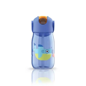 Promozione Esclusiva Zoku - Borraccia Bottiglia Bimbo con Flip Cannuccia Colore Blu 400 ml