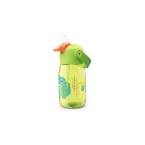 Sconto Borraccia Bottiglia Bimbo con Flip Cannuccia Colore Verde 400 ml