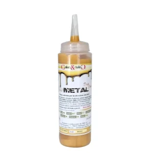 Novità Cake&Cake - Topping Cioccolato per Torte Metal Drip Cake Oro 270 gr
