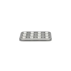 Patisse - Teglia in Alluminio Anodizzato per mini Muffin Silver Top con 12 cavità Popolare