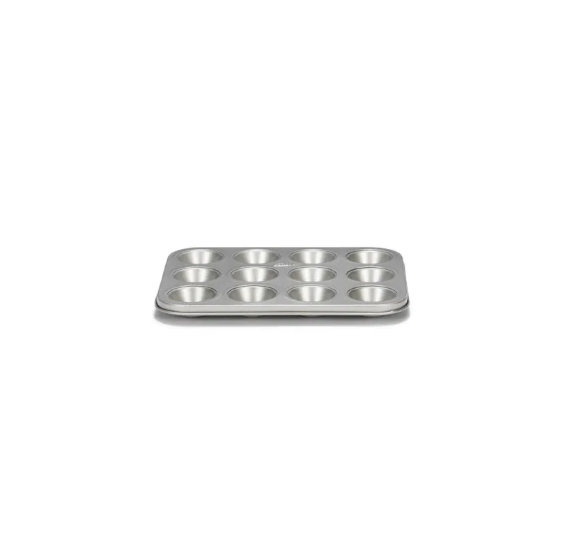Patisse - Teglia in Alluminio Anodizzato per mini Muffin Silver Top con 12 cavità Popolare