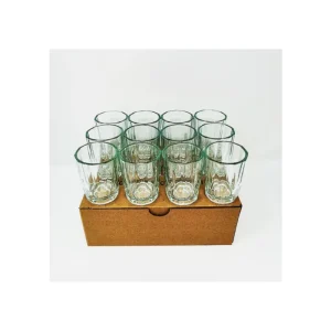 Set 12 Bicchieri in Vetro 20 Coste per Vino, Amaro e Liquore 100ml Prezzo Scontato