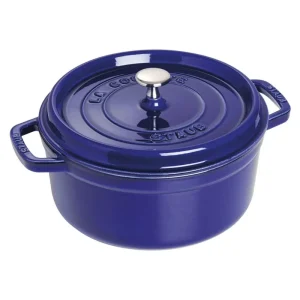 Staub - Cocotte Tonda 24 cm Blu in Ghisa Smaltata Consegna Rapida