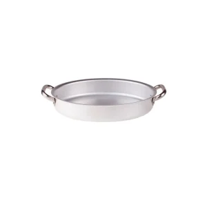 Pentole Agnelli - Tegame Ovale 34 cm in Alluminio 3 mm con 2 Manici in Acciaio A Buon Prezzo