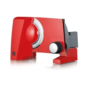 Reso Gratuito Graef - Affettatrice Elettrica SKS 100 Lama Ondulata e Liscia da 17 cm Rosso