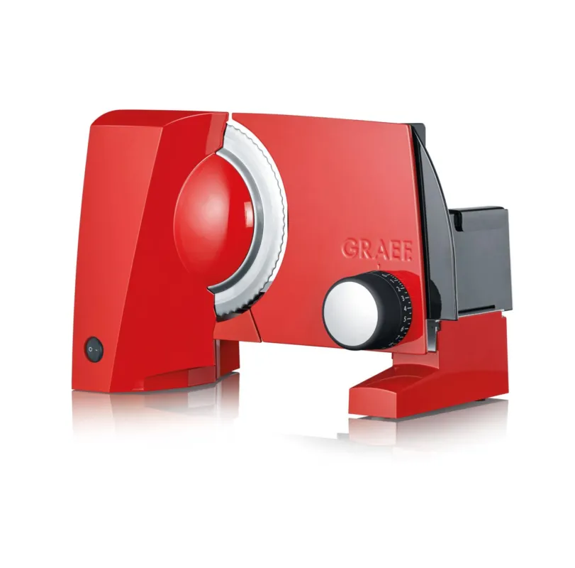 Reso Gratuito Graef - Affettatrice Elettrica SKS 100 Lama Ondulata e Liscia da 17 cm Rosso