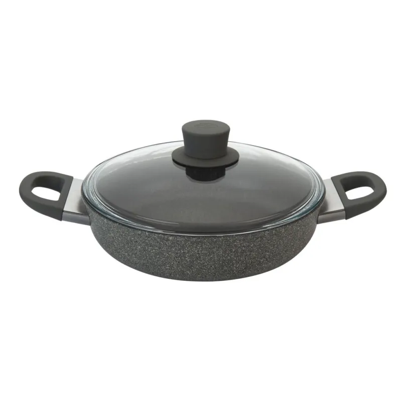 Ballarini - Tegame Murano in Alluminio Antiaderente 2 Manici con Coperchio 28 cm Compra Online