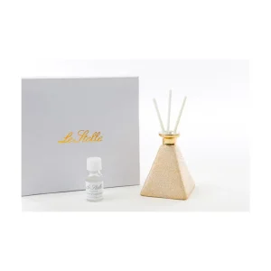 Compra Online Le stelle - profumatore porcellana piramide oro con astuccio