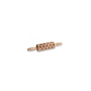 Offerta Speciale Folkroll - Mattarello Piccolo in Legno Decoro Gufetti