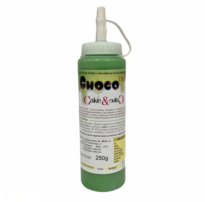 Reso Gratuito Cake&cake - Topping Cioccolato per torte Choco Drip Verde gr 250