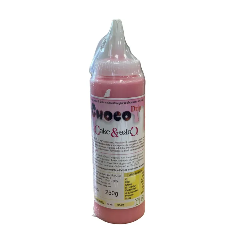 Pagamento Sicuro Cake&cake - Topping Cioccolato Per Torte Choco Drip Rosa gr 250
