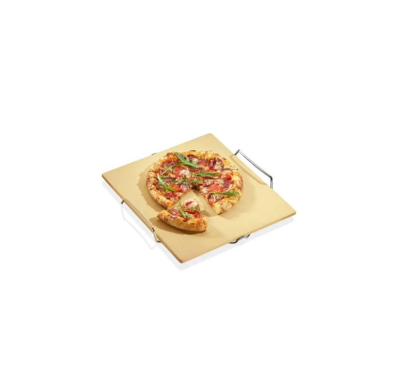 Küchenprofi - Pietra Refrattaria Tonda per Pizza con Supporto in Acciaio 30 cm PIETRA PIZZA C/SUPPORTO Nuova Collezione