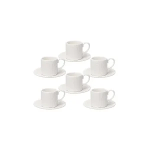 Tognana - Set 6 Tazzine da caffè con piattino linea Copenaghen Professionale
