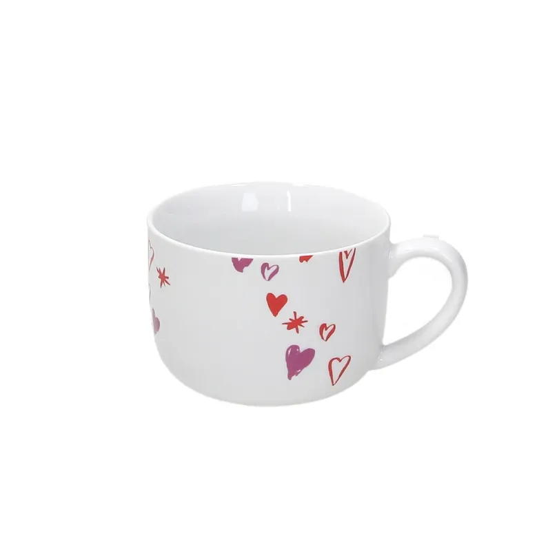 Occasione Imperdibile Tognana - Tazza da colazione in porcellana linea Relief Amore 480 ml bianca