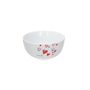 Occasione Tognana - Ciotola Bolo in porcellana linea Relief Amore 14 cm bianca