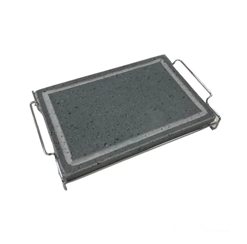 Promozione Esclusiva Ilsa - Invito pietra lavica rettangolare con stand in acciaio 20x30