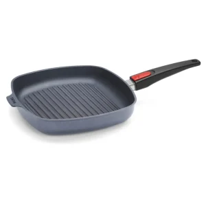 Reso Gratuito Woll - Bistecchiera bassa antiaderente in alluminio forgiato Diamond lite a induzione manico rimovibile 28 cm