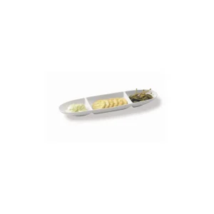 Tognana - Antipastiera ovale 3 posti in porcellana bianca 36 cm linea party Must-Have