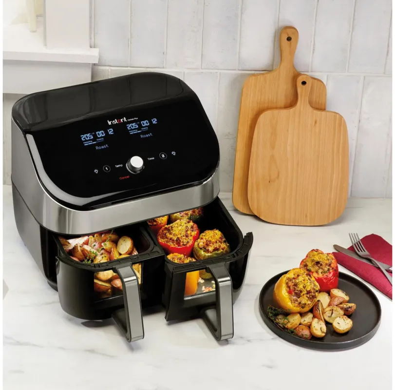 Instant Vortex Plus 8 in 1 Friggitrice ad aria doppio cestello Dual Clearcook 8L Promo Stagionale