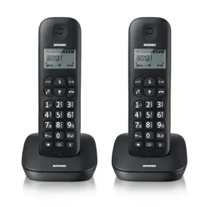 Brondi Gala Twin Telefono DECT Identificatore di chiamata Nero Direttamente Dal Produttore