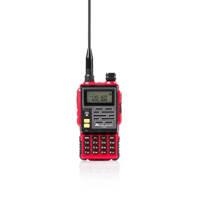 Midland CT690 ricetrasmittente 128 canali 136 - 480 MHz Nero, Rosso Miglior Prezzo