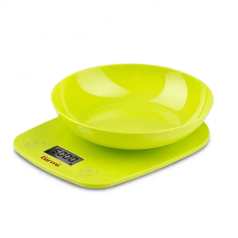 Girmi PS01 Verde Superficie piana Rotondo Bilancia da cucina elettronica Spedito Oggi