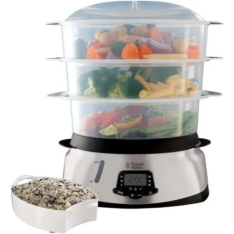 Novità Russell Hobbs 23560-56 pentola a vapore 3 cestello/i Superficie piana 1000 W Acciaio inossidabile