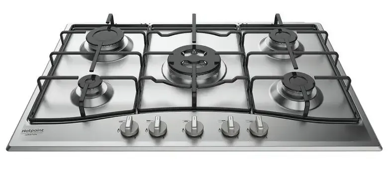 Hotpoint PCN 752 T/IX/HAR piano cottura Acciaio inossidabile Da incasso 75 cm Gas 5 Fornello(i) Saldi