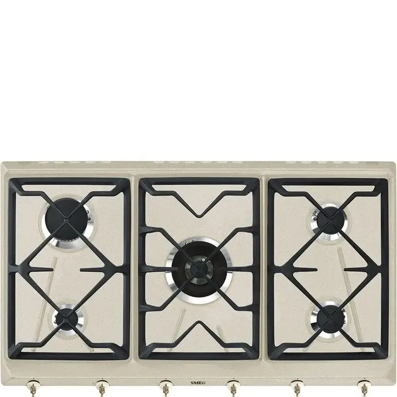 Smeg SRV896AVOGH piano cottura Crema Da incasso Gas 5 Fornello(i) Consegna Rapida