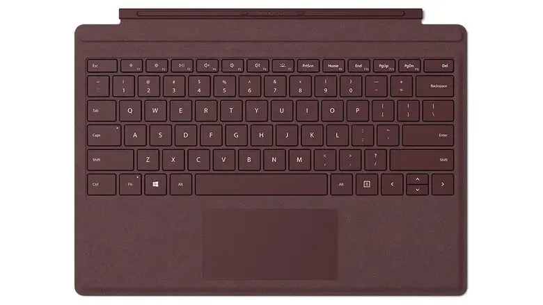 Prezzo Conveniente Microsoft Surface Pro Signature Cover Alcantara Burgundy