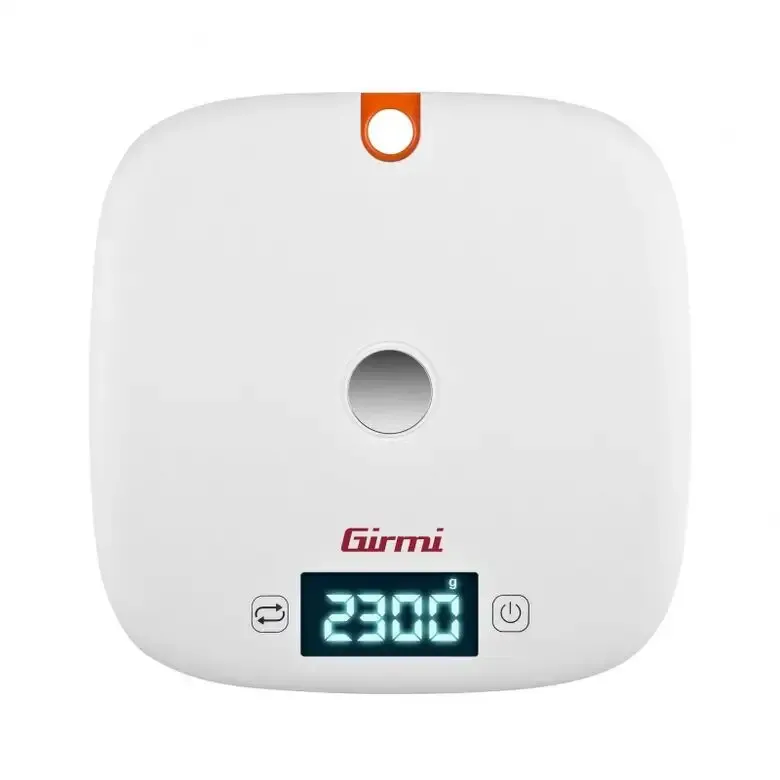 Girmi PS02 Arancione, Bianco Superficie piana Rotondo Bilancia da cucina elettronica Di Tendenza